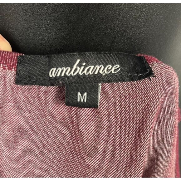 Women's Burgundy Halter Neck Shorts Romper, Elastic Waist, Size M - Picture 10 of 15